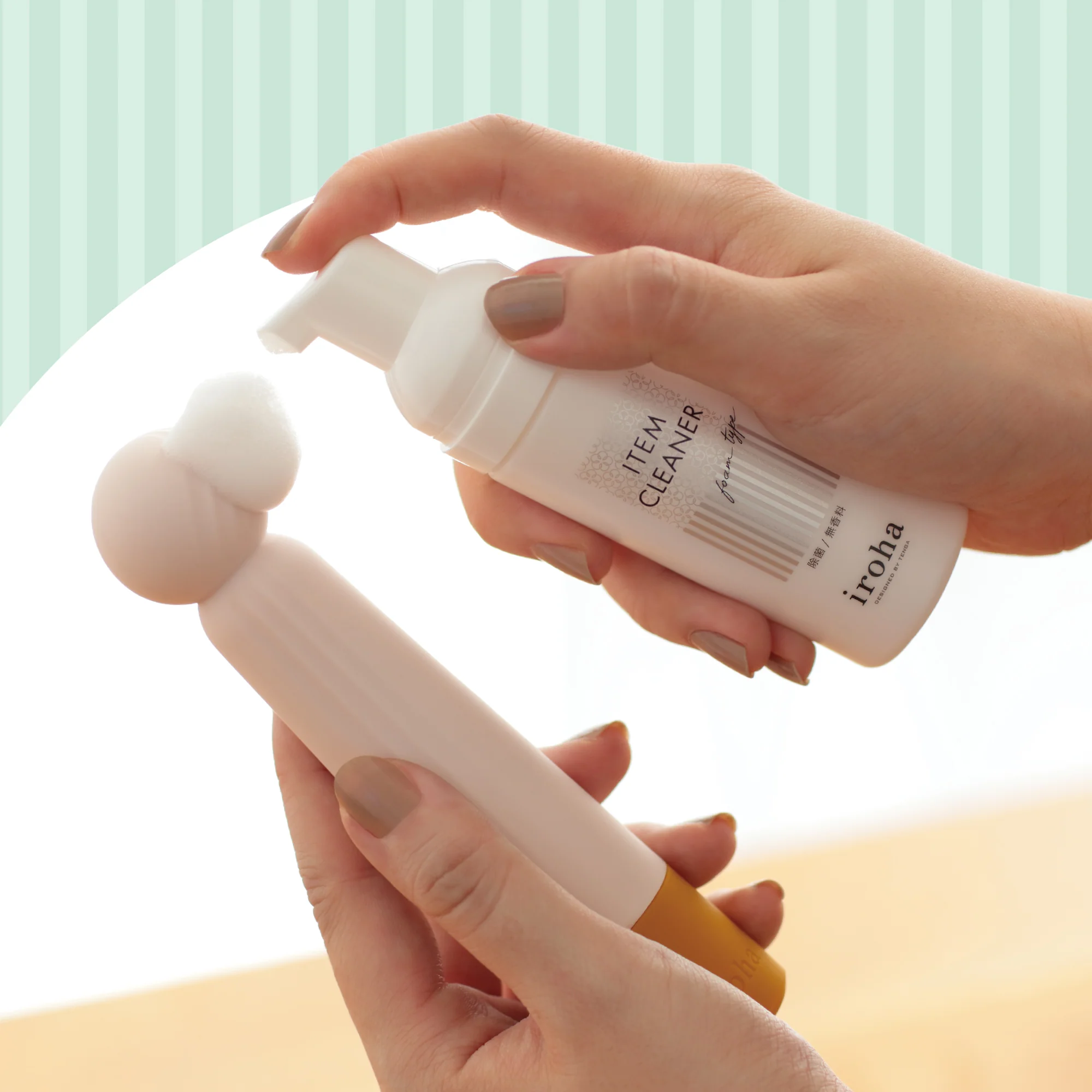 iroha stick - light pink × white & ITEM CLEANER bundle - Image 3